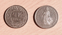 Отдается в дар Монеты: Швейцария