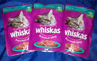 Отдается в дар Whiskas (Вкусный обед) «Рагу с кроликом и индейкой» — Корм для кошек от 1 до 8 лет