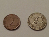 Отдается в дар 2 и 20 стотинки Болгария