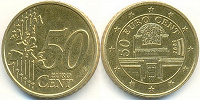 Отдается в дар 50 центов, Австрия 2002 г.
