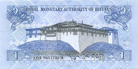 Отдается в дар Банкнота 1 нгултрум. Бутан. 2013 год
