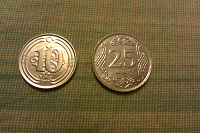 Отдается в дар Монеты (10, 25 Куруш) — Турция