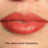 Отдается в дар Перманентный макияж губ.