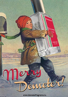 Отдается в дар Рождественская рекламная открытка Demeter
