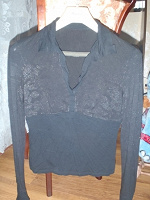 Отдается в дар Черная блузка размер 46-48