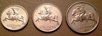 Отдается в дар Литва, 1, 2 и 5 центов