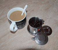 Отдается в дар Вьетнамский кофе Лювак на пробу и Фин для заваривания