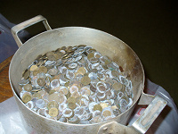 Отдается в дар Советские монетки 1,2, 3 коп примерно 6 кг