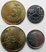 Отдается в дар Старые монеты Бельгии