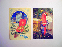 Отдается в дар Новогодние открытки из СССР)