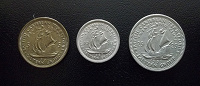 Отдается в дар Британские карибские территории. 5, 10 и 25 центов.