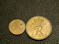 Отдается в дар Пара монет 5 эре Дания
