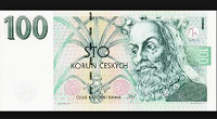Отдается в дар Чешская бумажечка номиналом в 100 крон