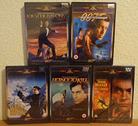 Отдается в дар Пять фильмов из серии «007» на DVD (с родной английской озвучкой)