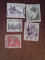 Отдается в дар Польские марки + Чехословакия