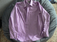 Отдается в дар Рубашка мужская лиловая большая