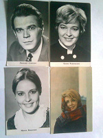 Отдается в дар открытки-фото актёров.