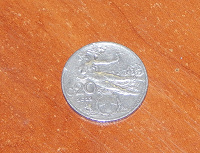 Отдается в дар Монета 20 чентезимо 1911г. Италия