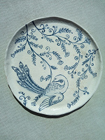 Отдается в дар Блюдо керамика ручной работы с Жар-птицей
