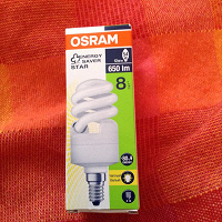 Отдается в дар Лампочка энергосберегающая Osram E14