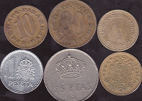 Отдается в дар Монеты Югославии и Испании
