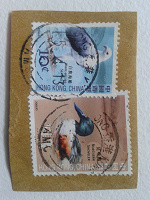 Отдается в дар марки китайские гашеные с птичками