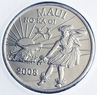 Отдается в дар Монета Мауи (Гавайи)