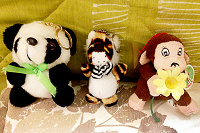 Отдается в дар Мягкие игрушки (панда, тигр, обезьяна)
