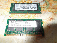 Отдается в дар Оперативная память SDRAM для ноутбука