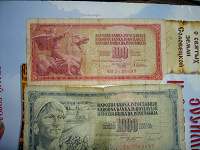 Отдается в дар 2 банкноты Югославии