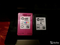 Отдается в дар Картриджи HP 650 цветной и черный