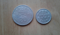 Отдается в дар монеты Португалии ( с двух сторон)