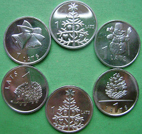 Отдается в дар монеты — доевровая Латвия