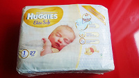 Отдается в дар Упаковка подгузников Huggies Elite Soft для новорождённых (до 5 кг)