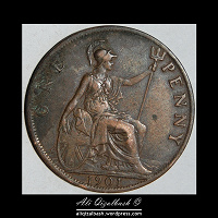 Отдается в дар 1 penny 1901 VICTORIA