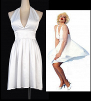 Отдается в дар Платье белое, стиль «Мэрилин Монро» 46р.