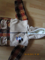 Отдается в дар Детская куртка тканевая, тёплая с Микки ретро в хорошем состоянии, размер 92-98.