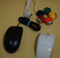 Отдается в дар Мышки и USB концентратор