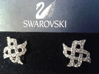 Отдается в дар Клипсы Swarovski