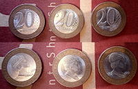 Отдается в дар Несколько монет Анголы 20kz.