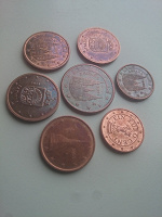 Отдается в дар Евромелочь. Монетки евроценты.