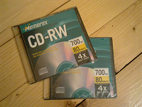 Отдается в дар Новые диски CD-RW Memorex