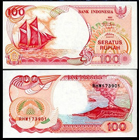 Отдается в дар Индонезия — 100 Рупий 1992 — 2000 UNC