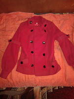 Отдается в дар Красный кашемировый пиджак-пальто размер 44(м-ка)