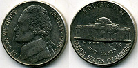Отдается в дар 5 центов США 1975