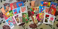Отдается в дар Два комплекта цветочных открыток