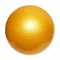 Отдается в дар желтый надувной гимнастический шар