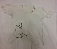 Отдается в дар Укороченная футболка с котом Саймона с: