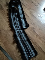 Отдается в дар шарф вязаный зимний черно-белый