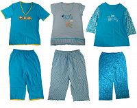 Отдается в дар Женские пижамы (новые, голубые, размер 54-XXL)